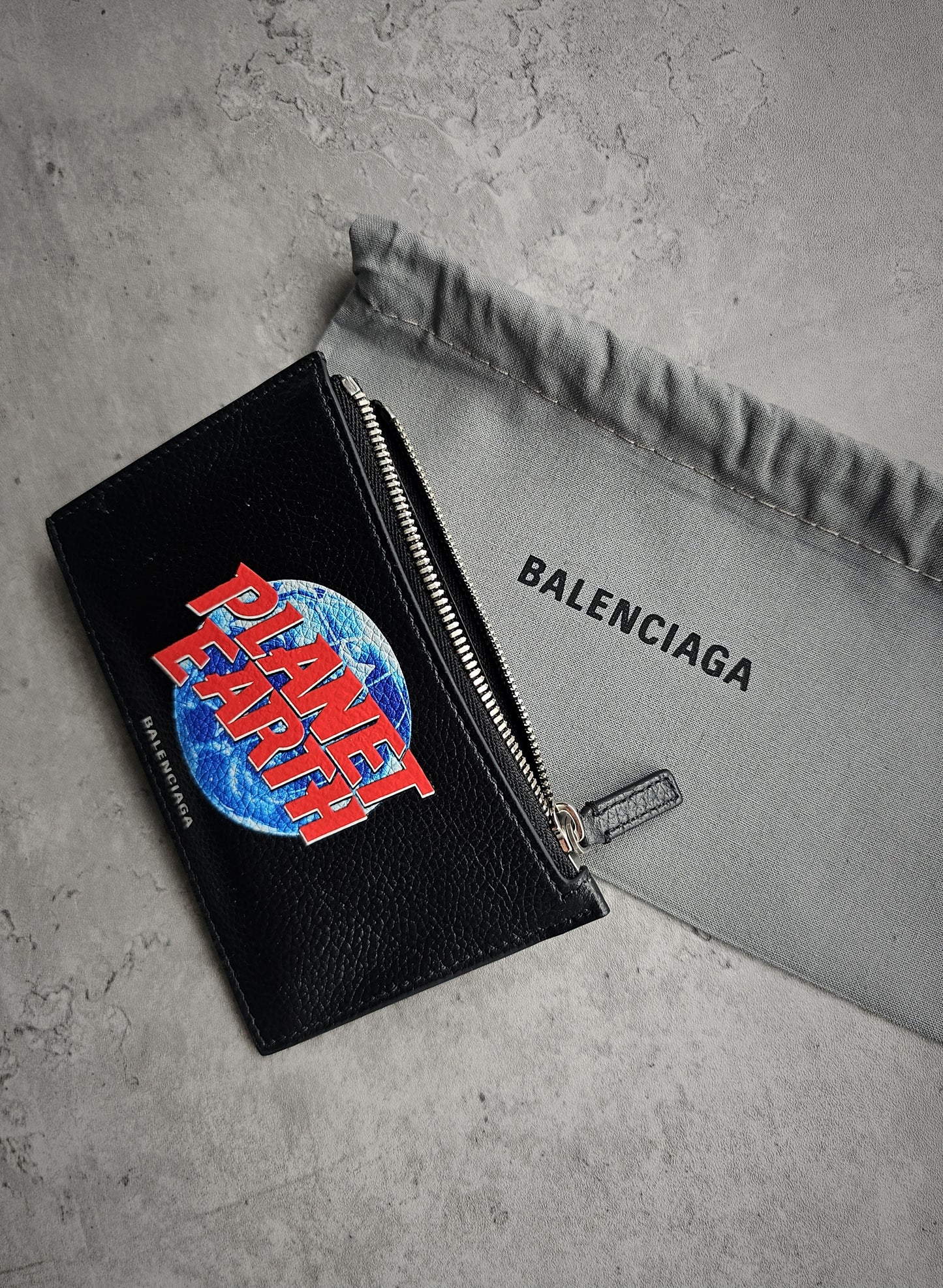 BALENCIAGA Planet Earth Card & Coin Holder