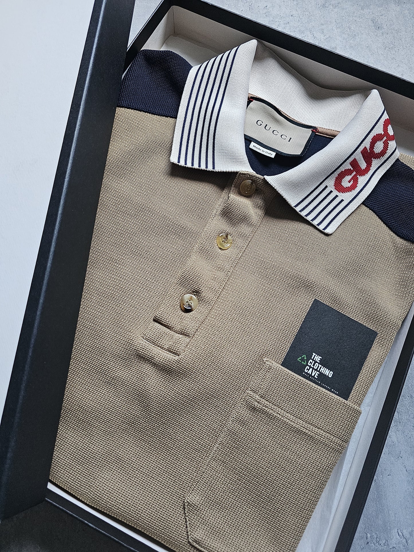 GUCCI Contrast Collar Polo Shirt