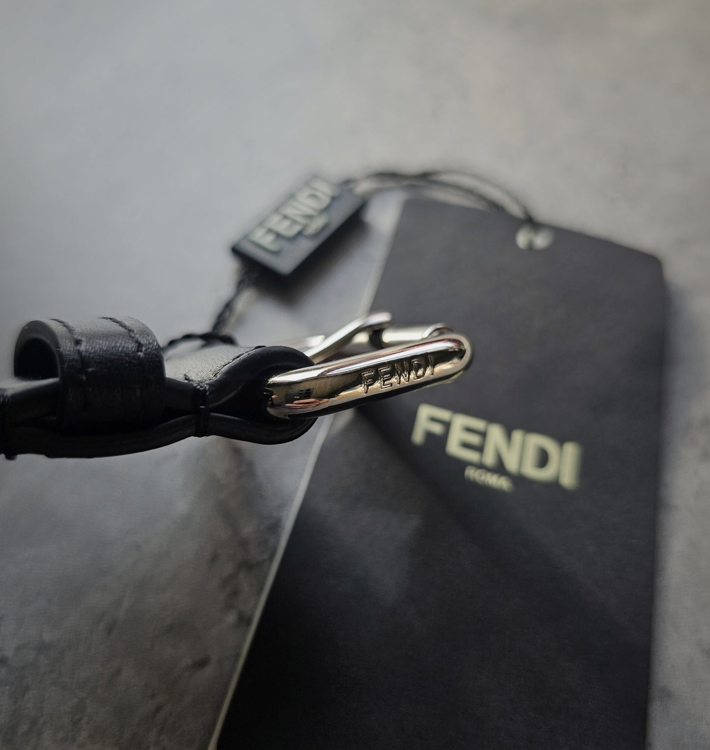 FENDI Vitello Glacier Utility Pouched Leather Belt