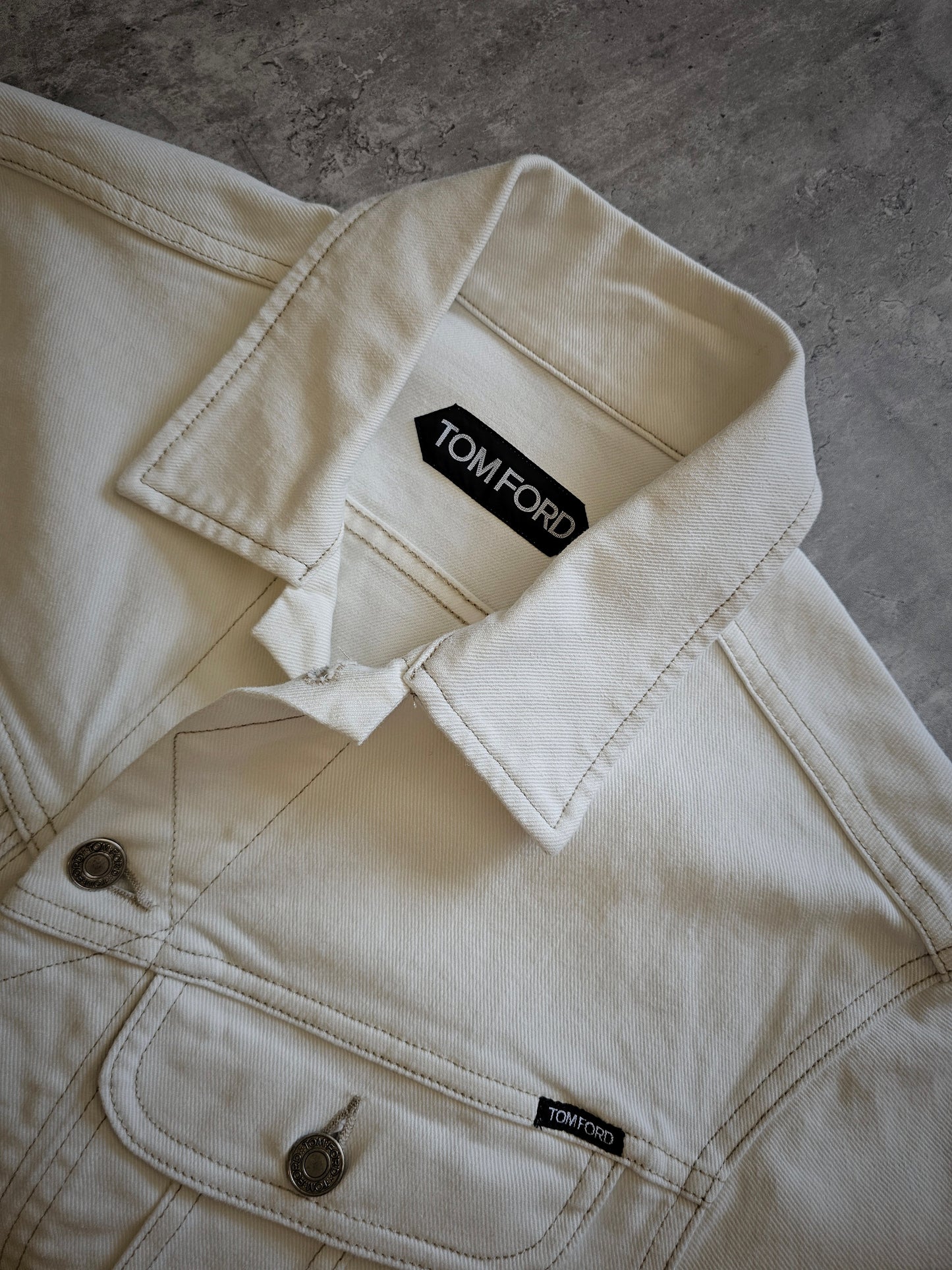 TOM FORD White Denim Jacket