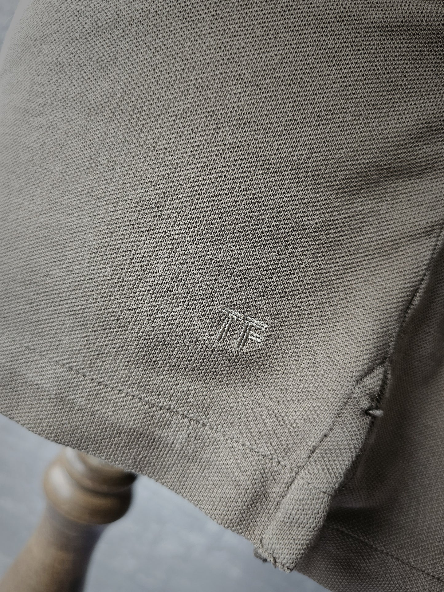 TOM FORD TF Garment-Dyed Cotton Khaki Polo Shirt