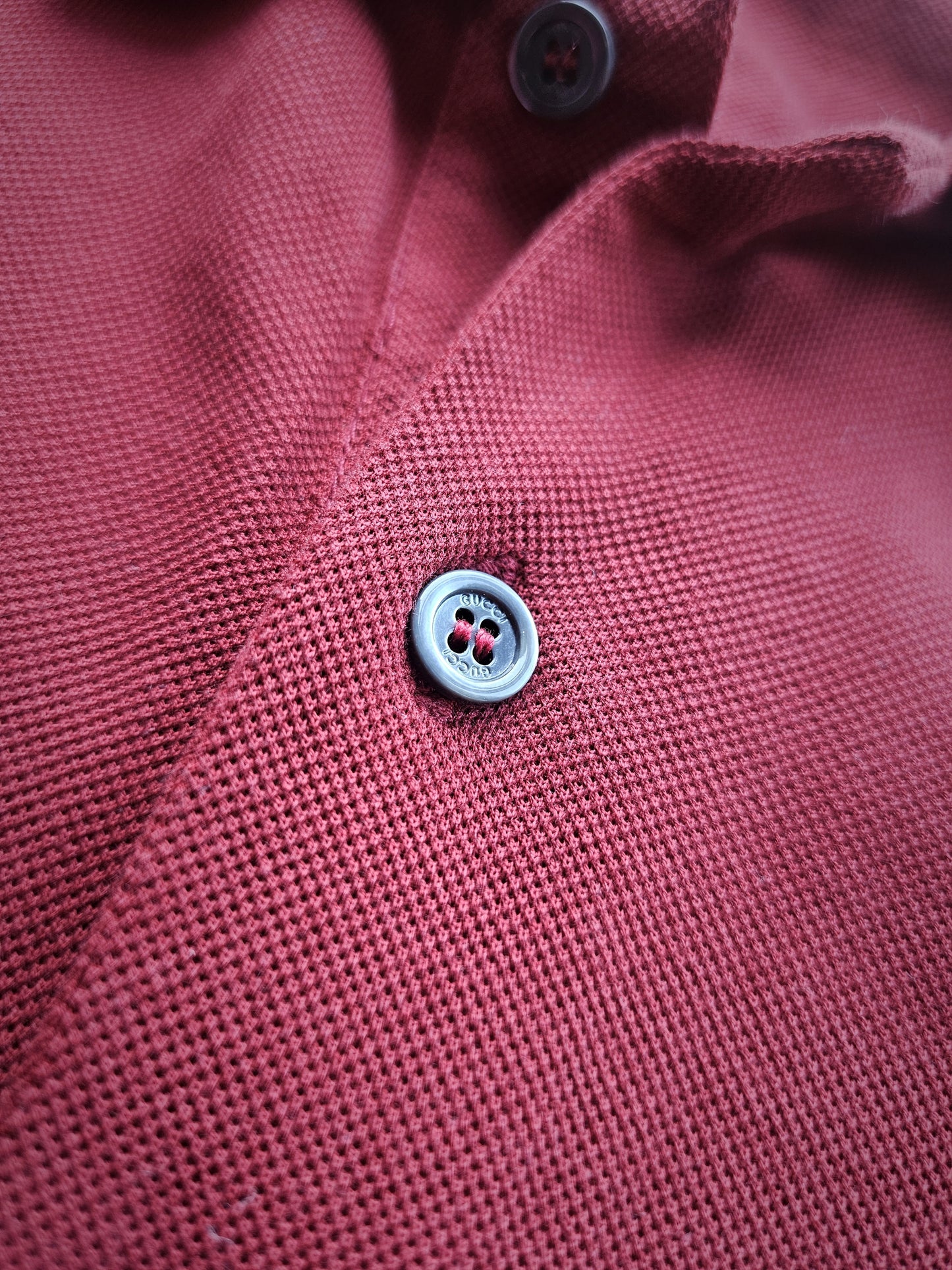 GUCCI Cotton-Jersey Long Sleeve Polo Shirt