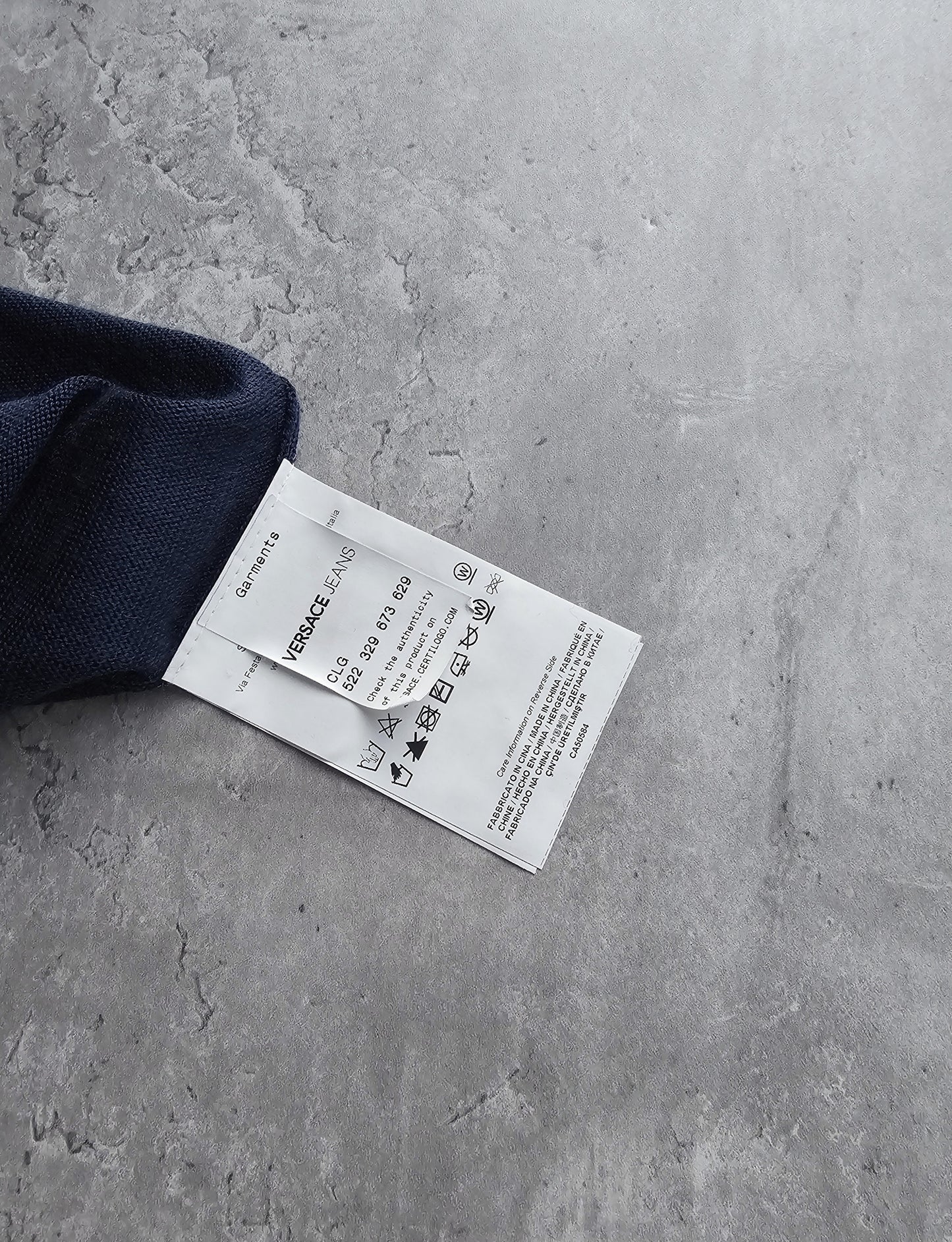 VERSACE Jeans Chest Logo Crew Neck Jumper