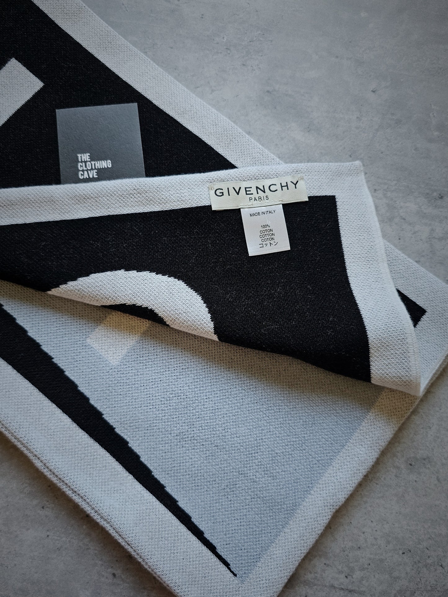 GIVENCHY Jacquard Logo Scarf Blue/Black