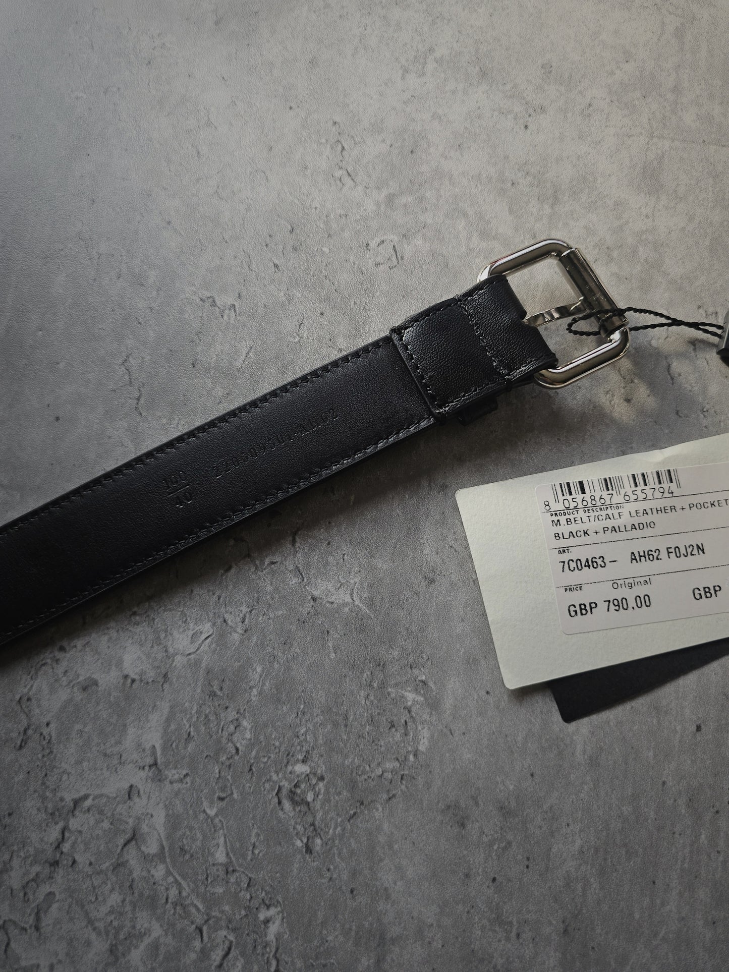 FENDI Vitello Glacier Utility Pouched Leather Belt