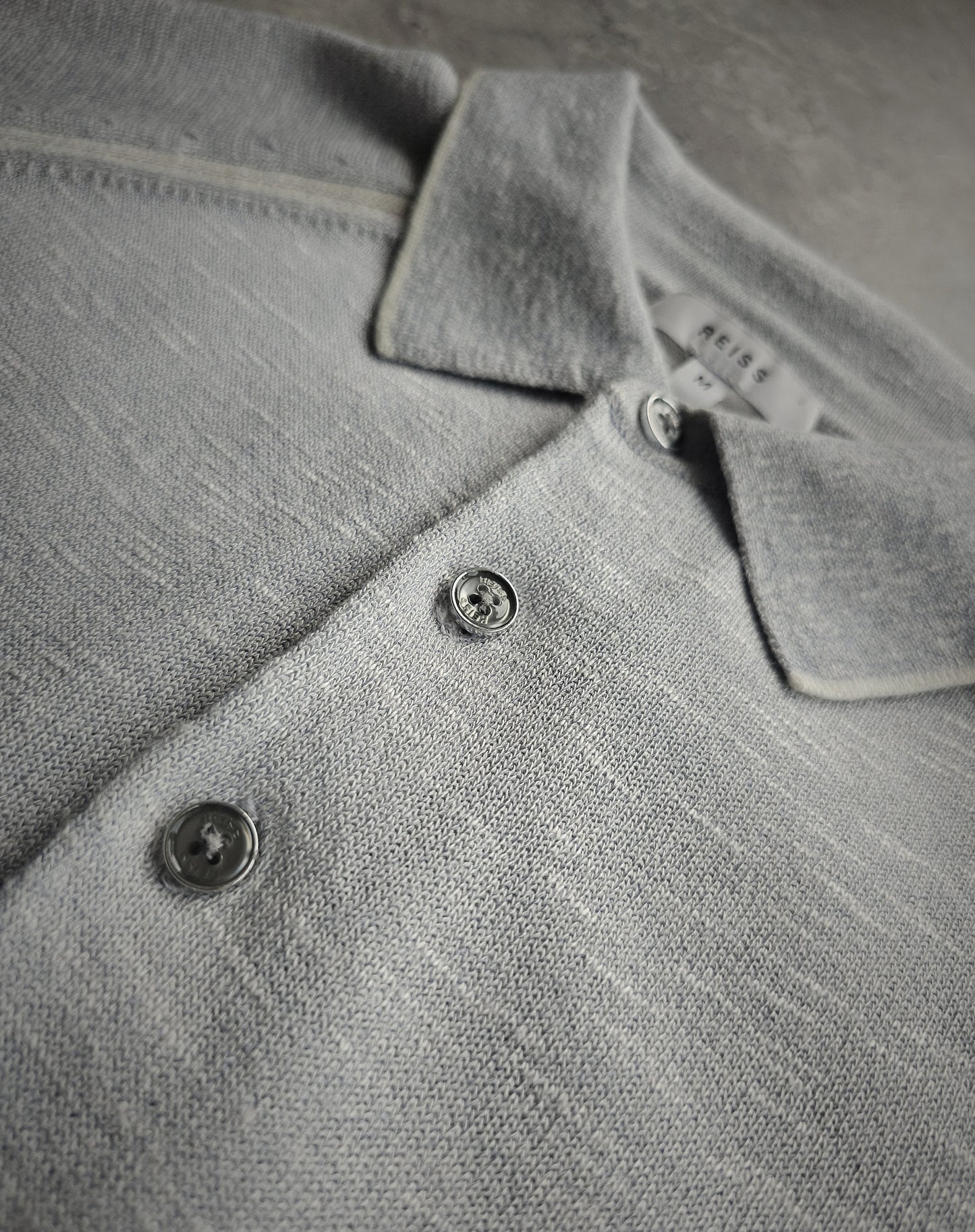 REISS Earlsfield Edition Long Sleeve Knitted Polo