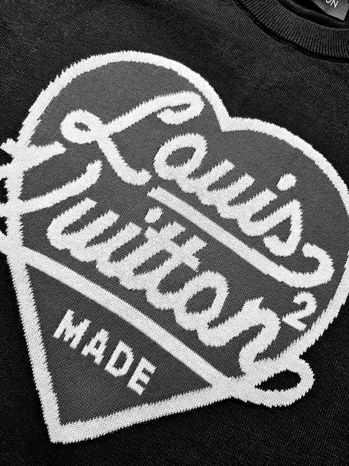LOUIS VUITTON x NIGO Intarsia Jacquard Heart Crewneck Knit T-Shirt