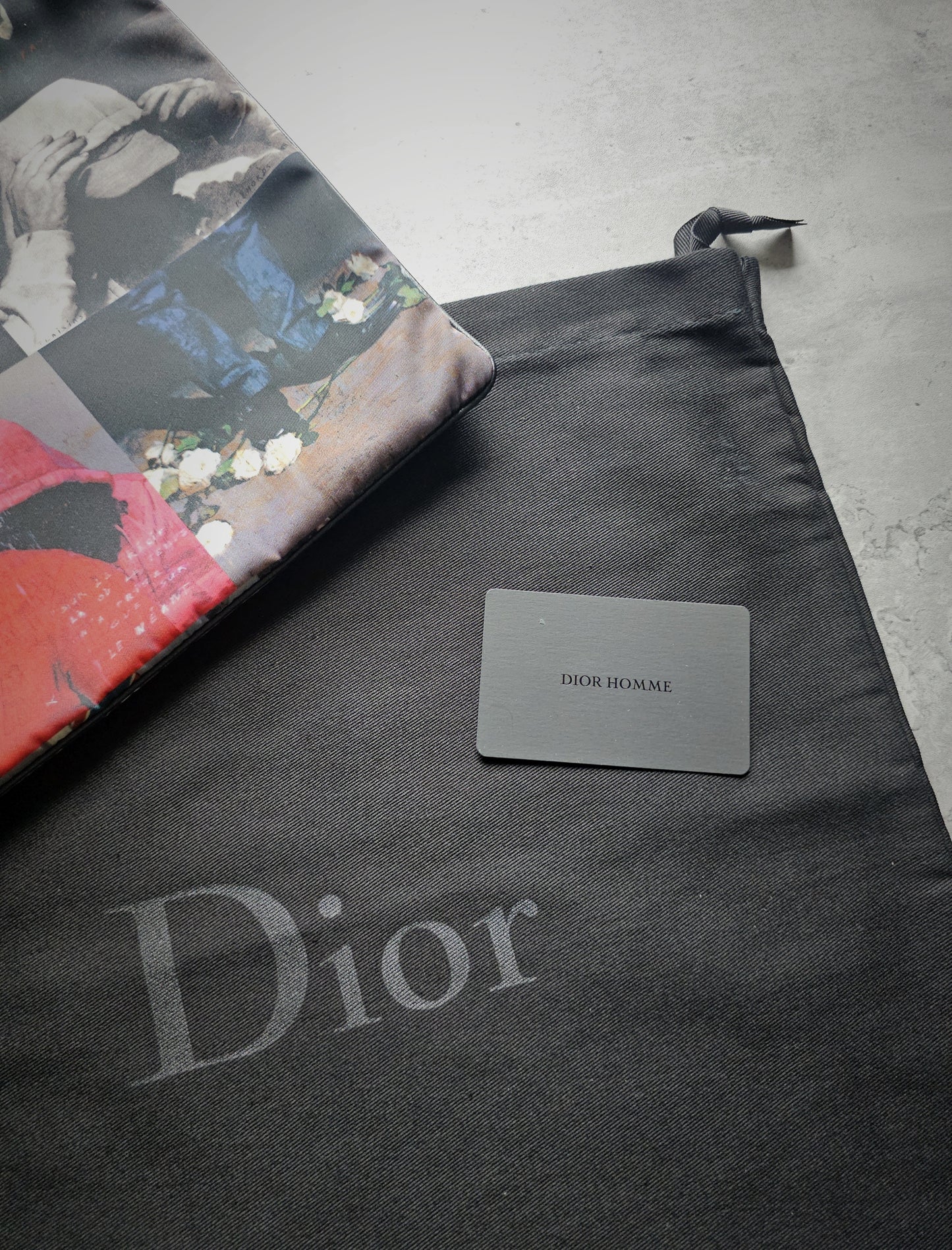 DIOR HOMME Rare Francois Bard Documents Zipped Pouch