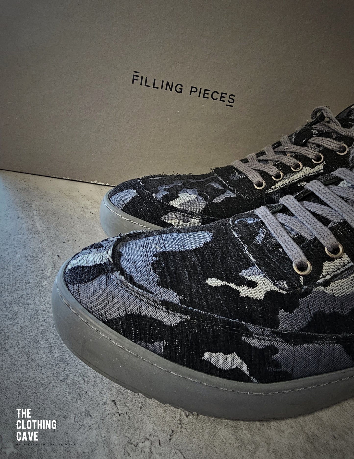FILLING PIECES High Top Ripple Merge Camo Sneakers