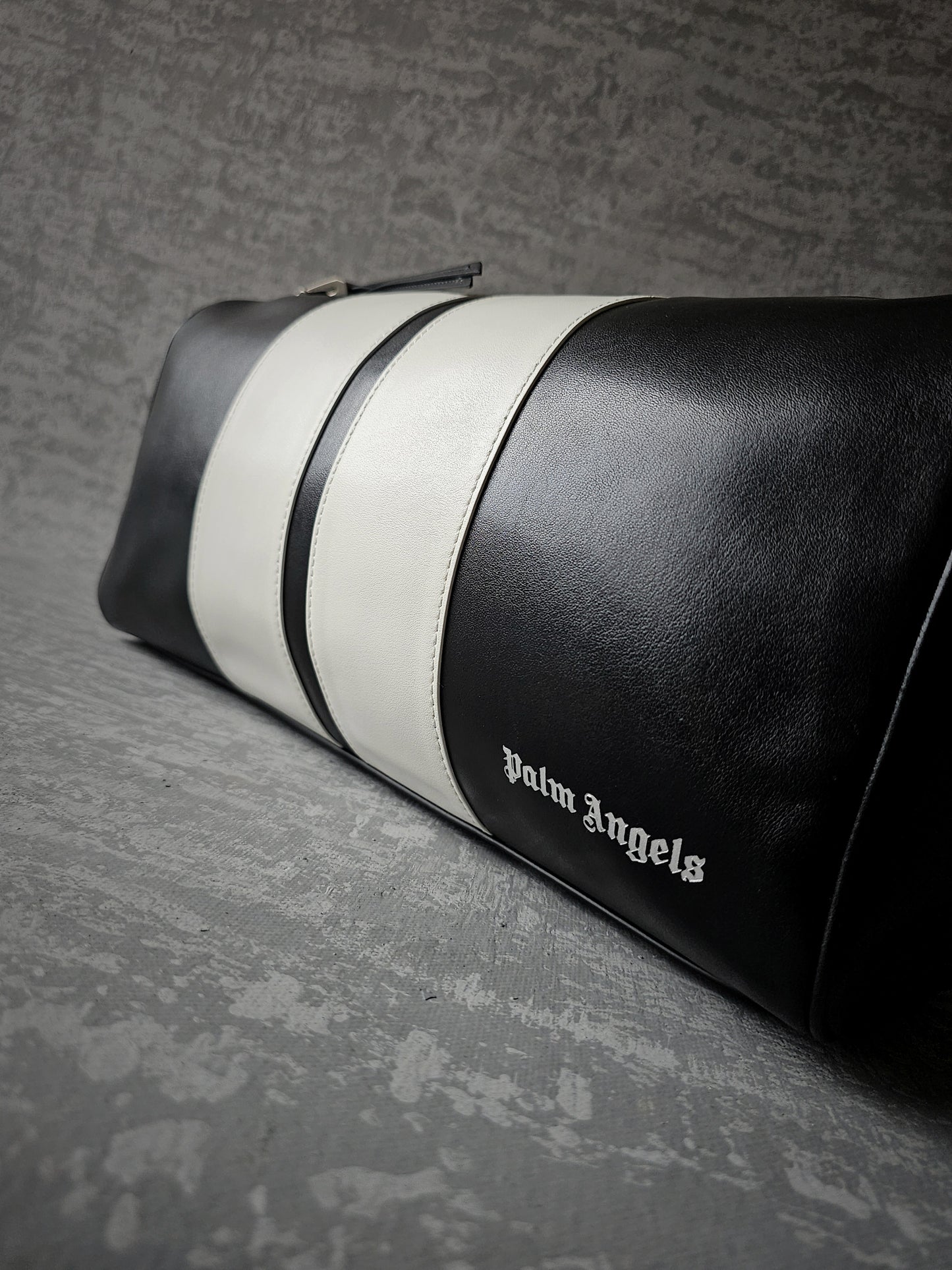 PALM ANGELS 2022 Black/White Track Travel Holdall