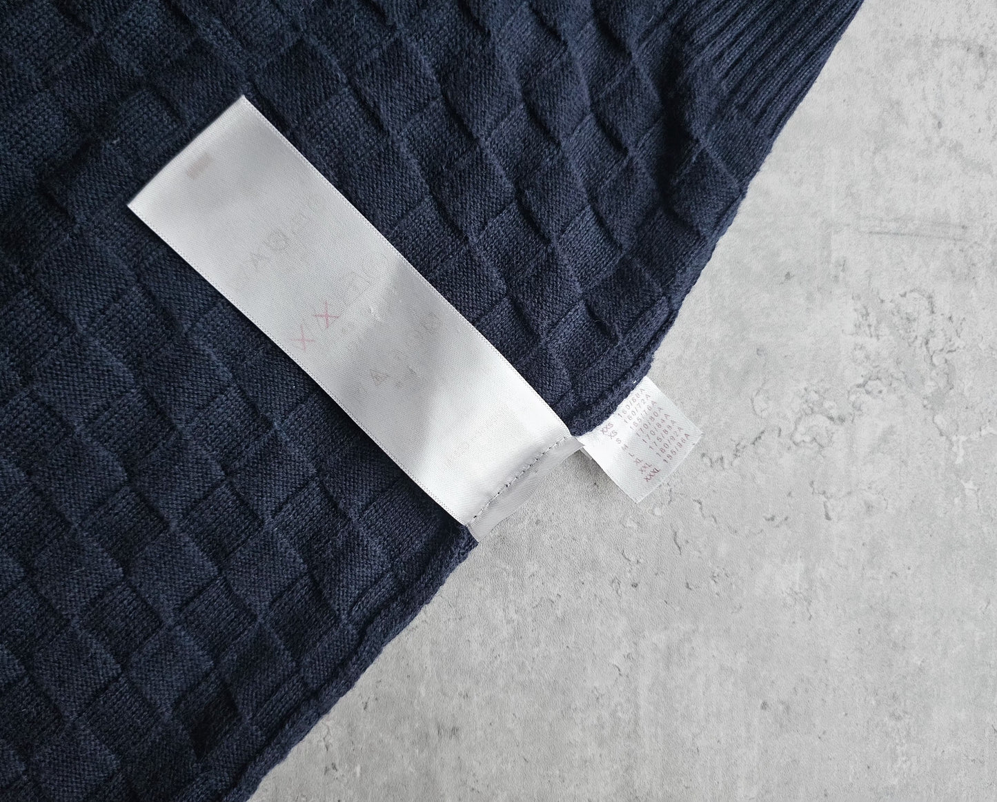 LOUIS VUITTON Damier Crew Knit Sweater in Dark Night Blue