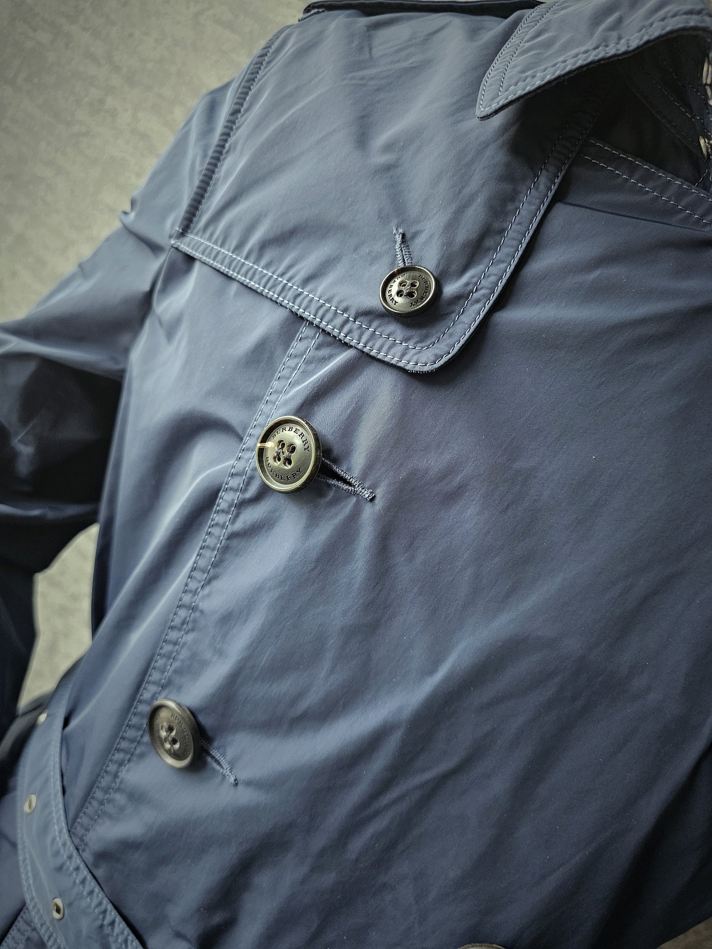 BURBERRY Rare Gabardine Rainproof Nylon Trench Coat