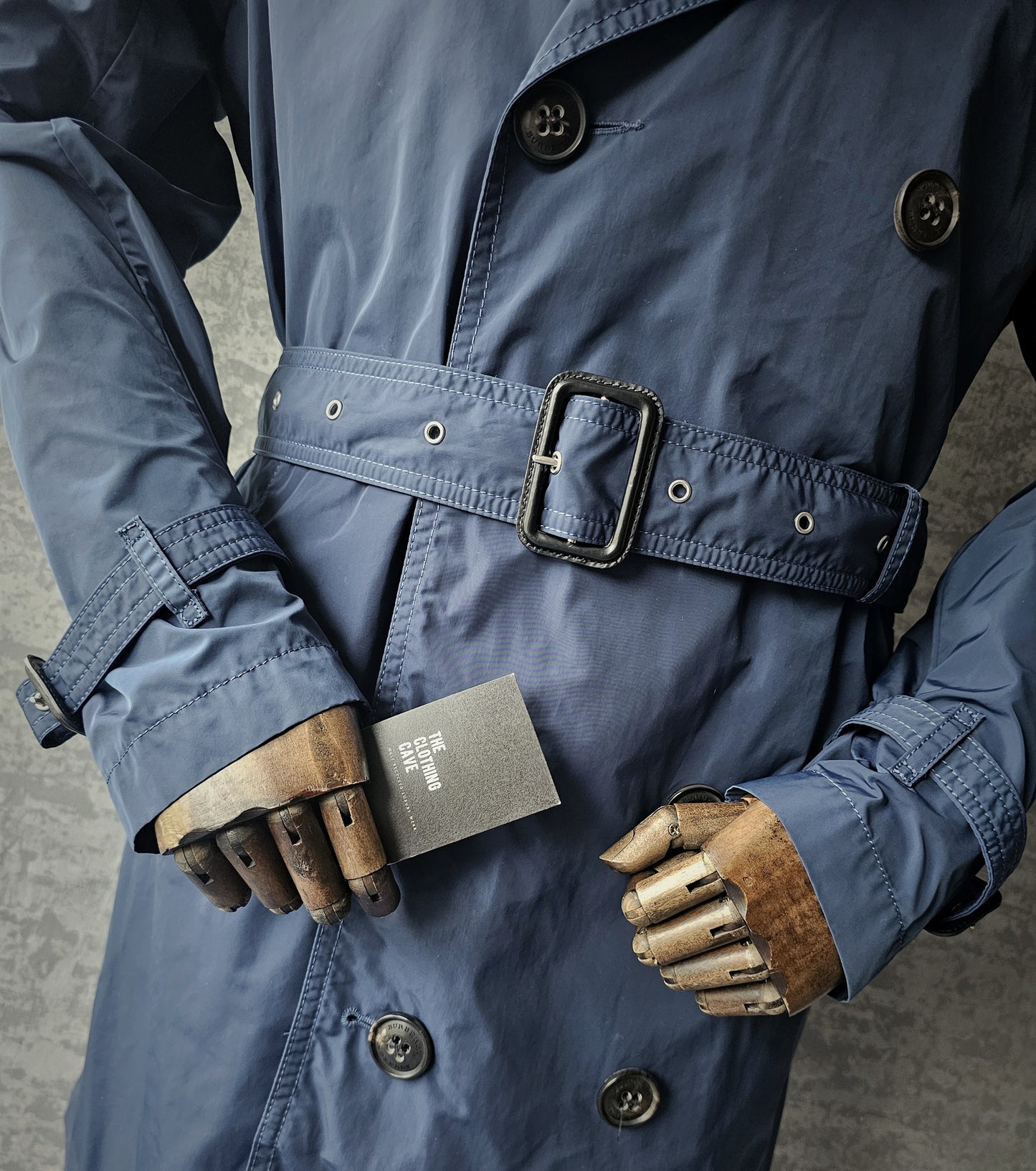 BURBERRY Rare Gabardine Rainproof Nylon Trench Coat