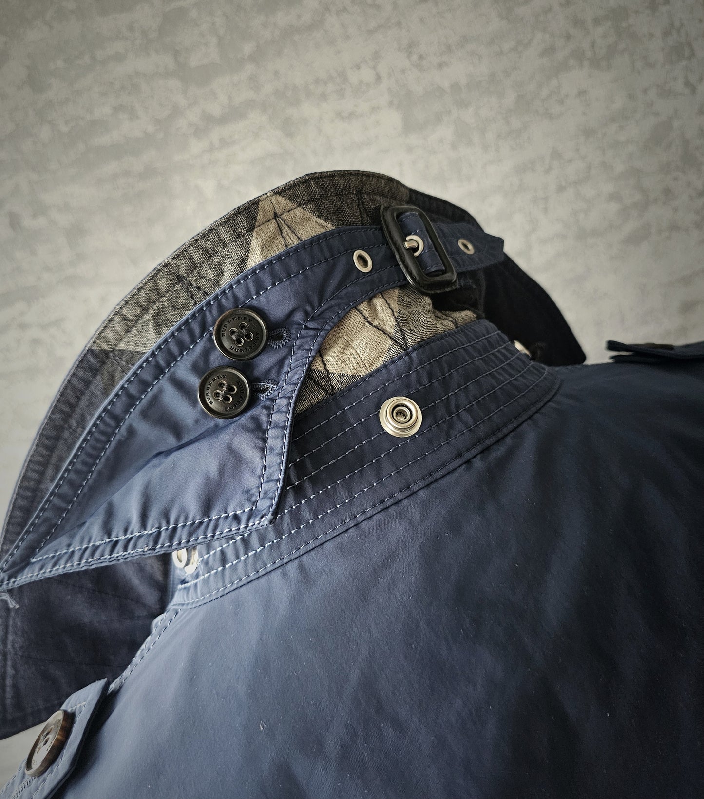 BURBERRY Rare Gabardine Rainproof Nylon Trench Coat