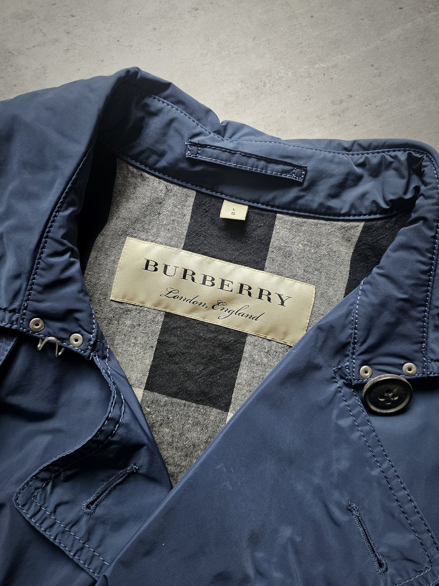 BURBERRY Rare Gabardine Rainproof Nylon Trench Coat