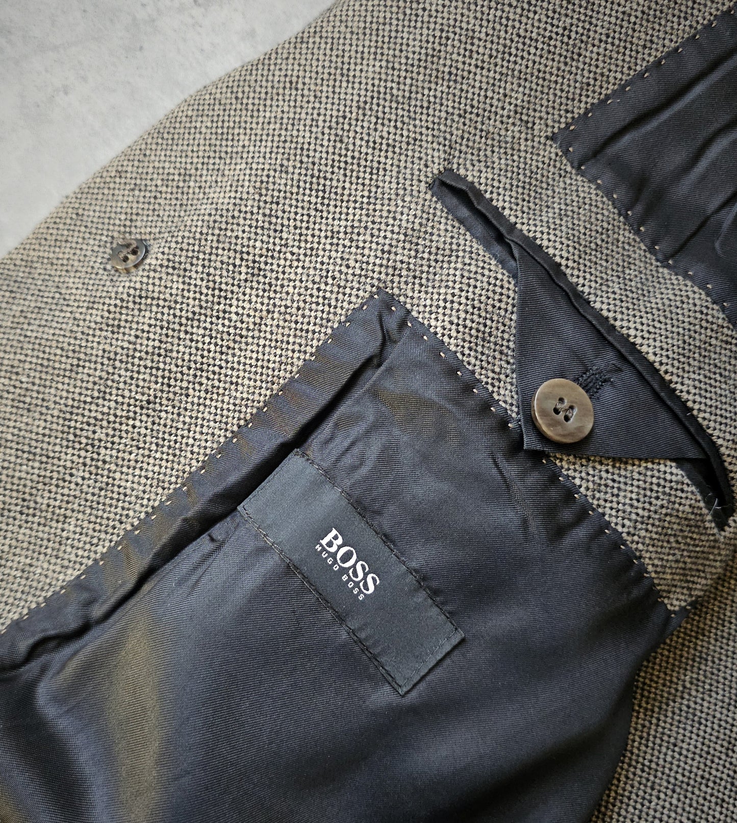 HUGO BOSS Viscose & wool Tailored Trench Coat