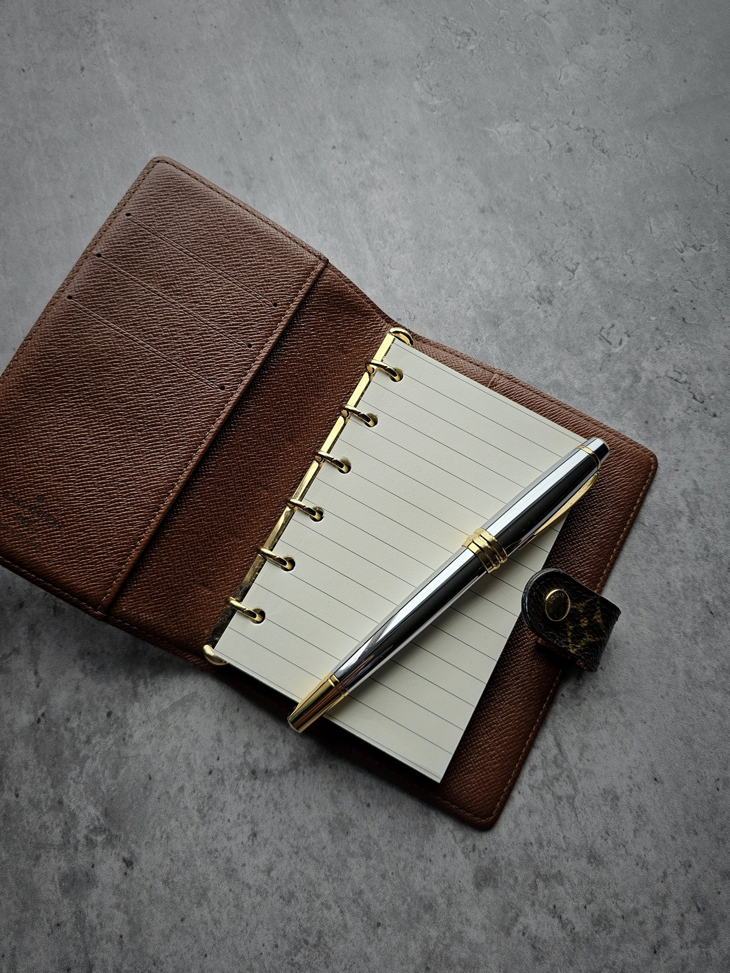 LOUIS VUITTON Monogram Small Ring Agenda Cover Planner