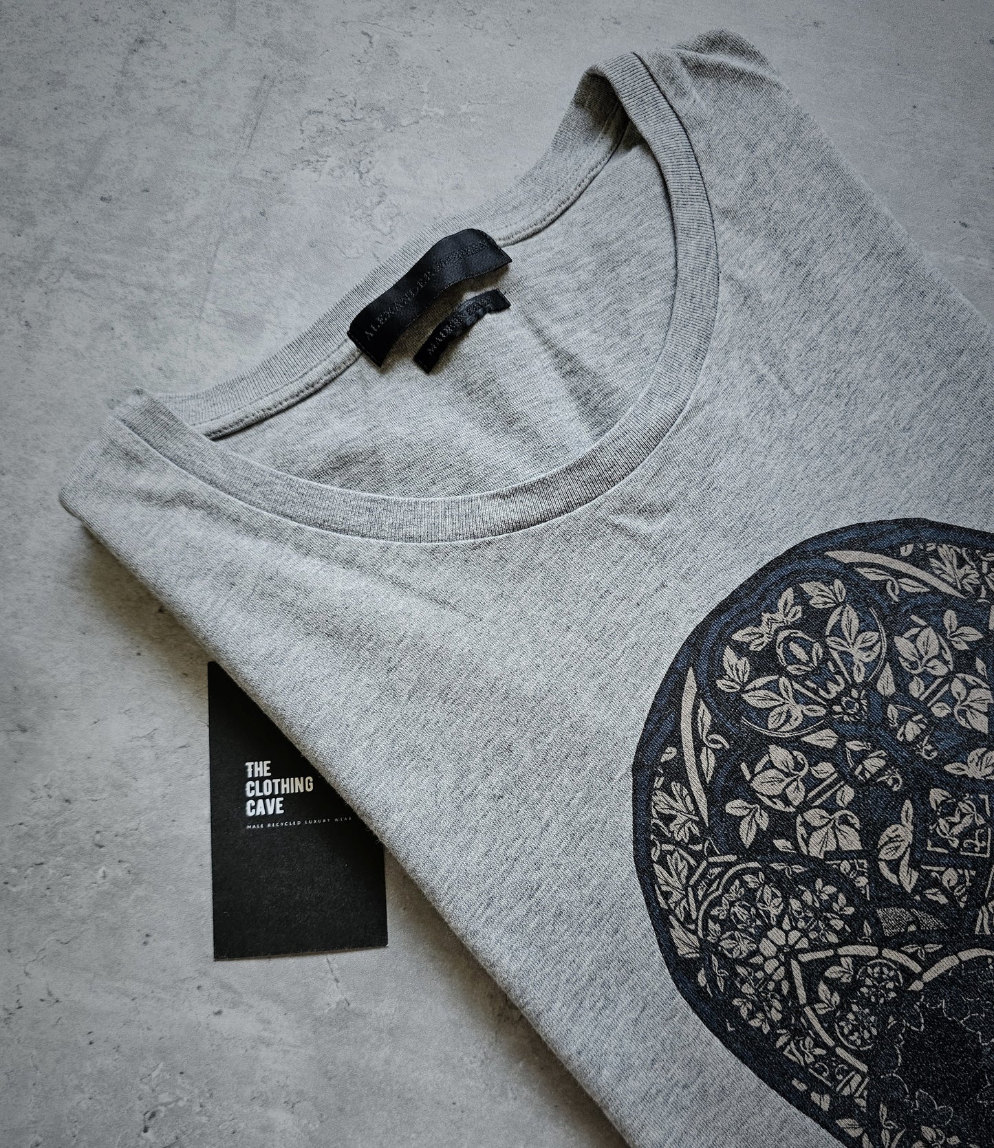 ALEXANDER MCQUEEN Cotton Skull Print Grey T-Shirt