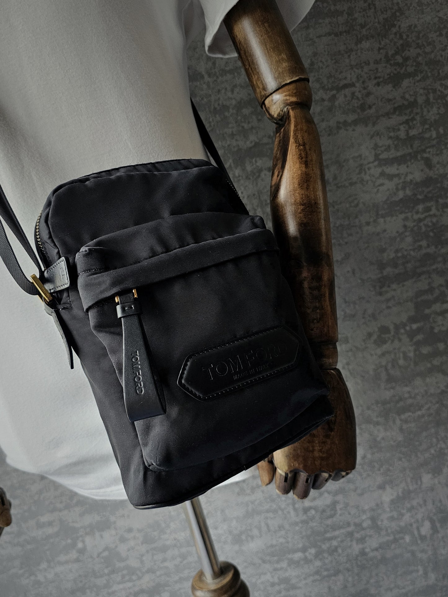 TOM FORD Recycled Embossed Mini-Messenger Bag