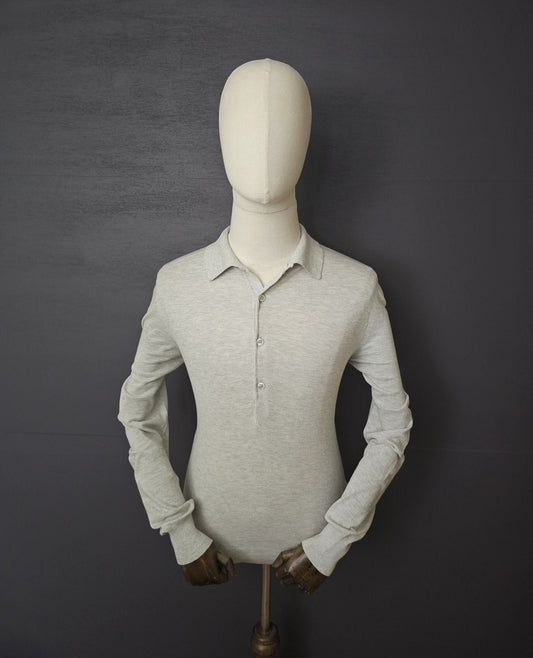 TOM FORD Slim-Fit Silk Cotton Long Sleeve Polo