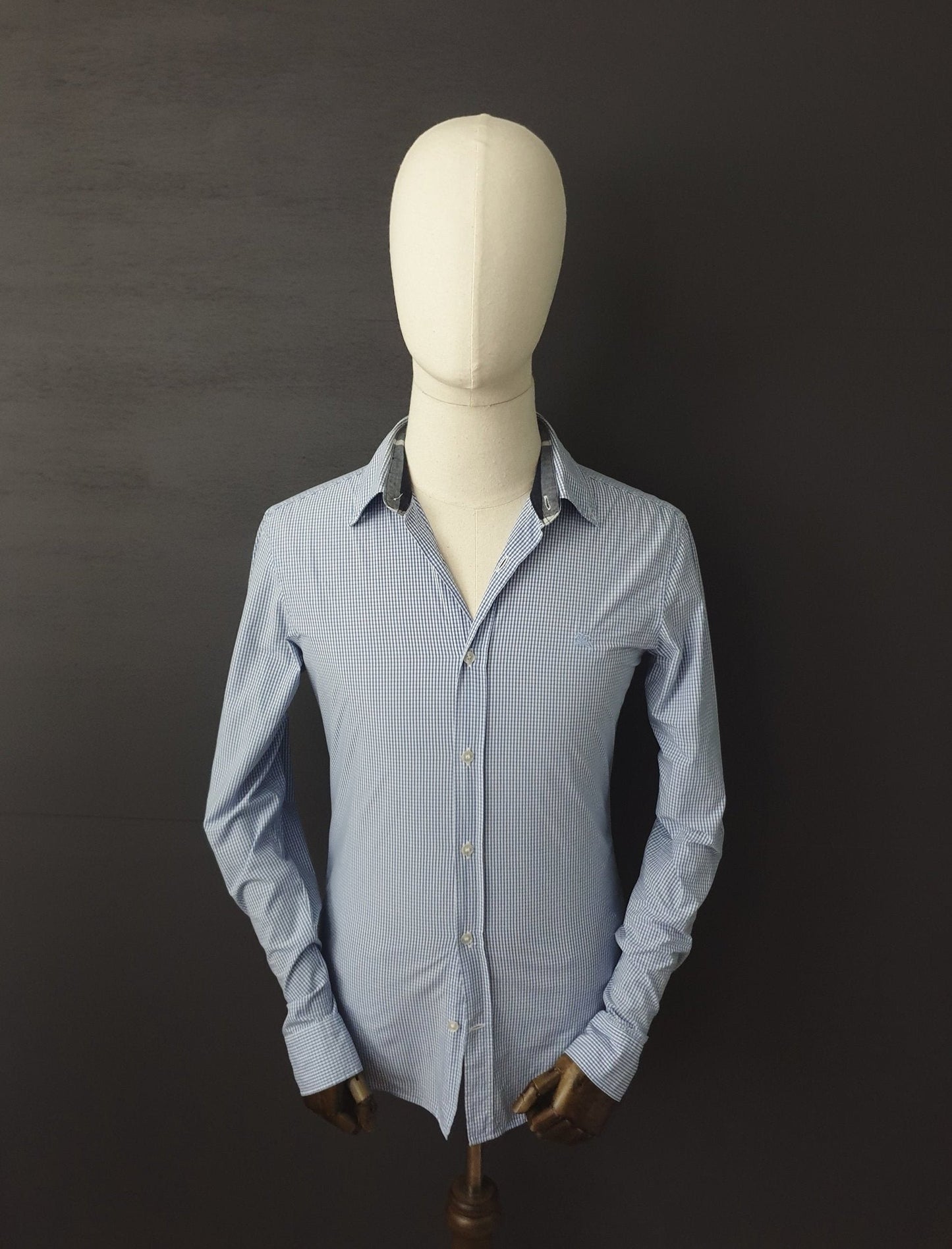BURBERRY Oxford Gingham Long Sleeve Shirt