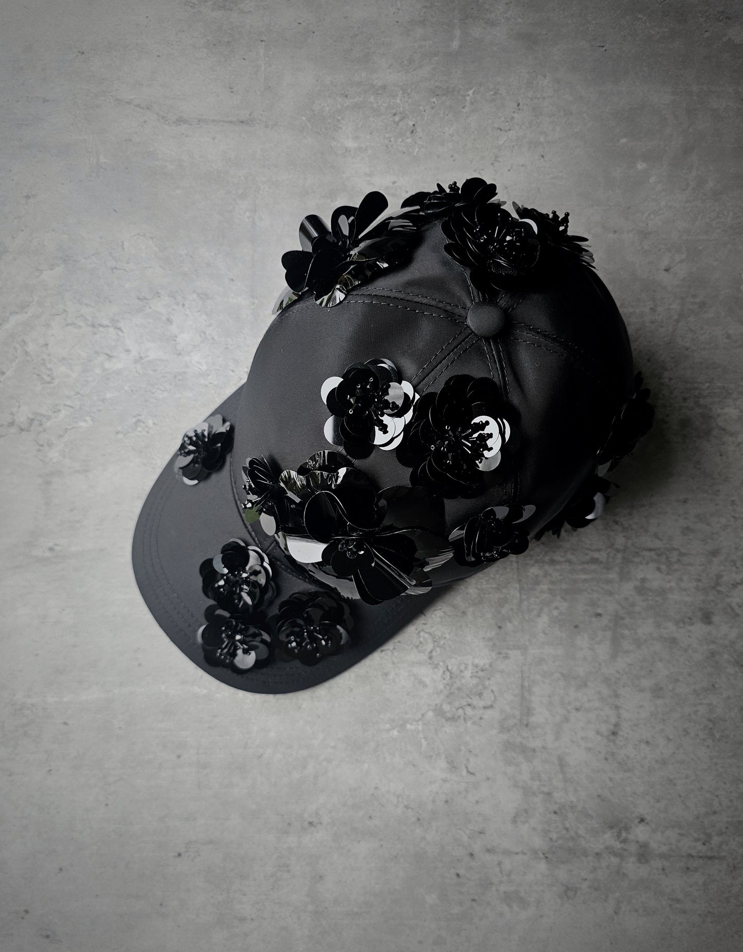 PRADA Rare Floral 3D Applique Cap