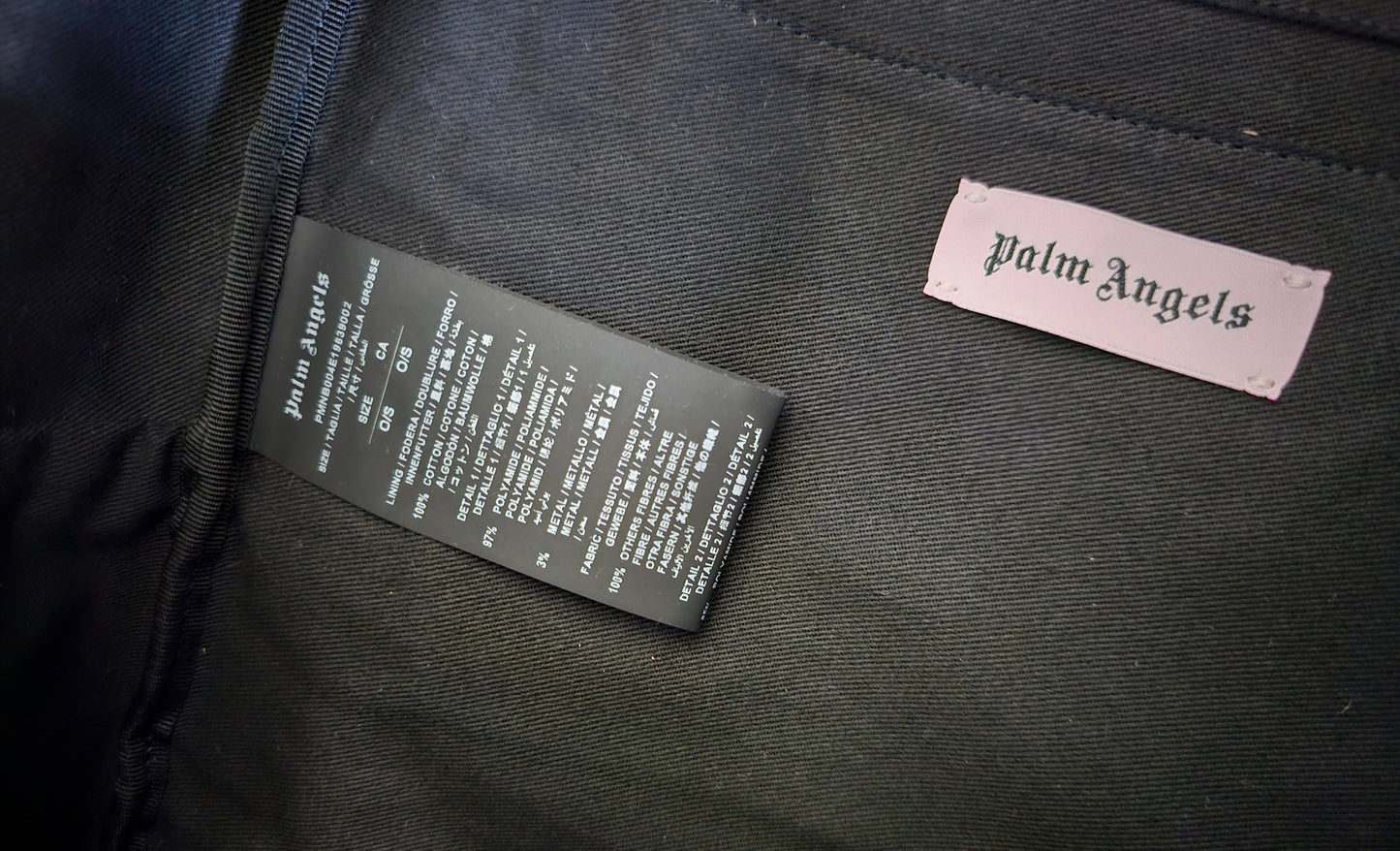 PALM ANGELS Silver Reflective Security Backpack