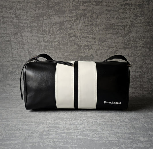 PALM ANGELS 2022 Black/White Track Travel Holdall