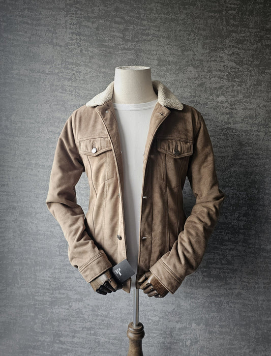 HOLLISTER Sherpa Lined Faux Suede Jacket