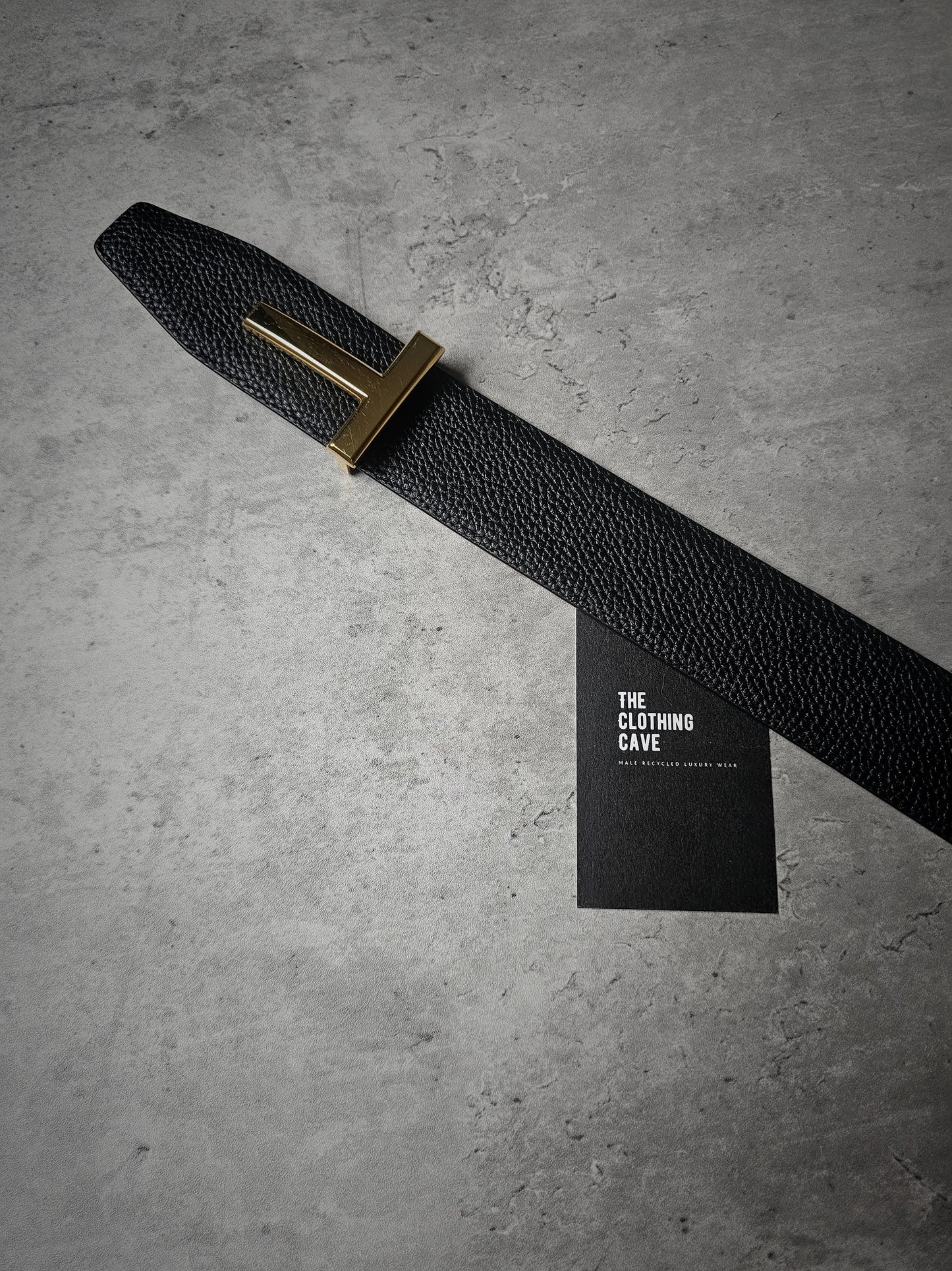 TOM FORD T Buckle Soft Grain Reversible 40mm Belt in Brown & Black