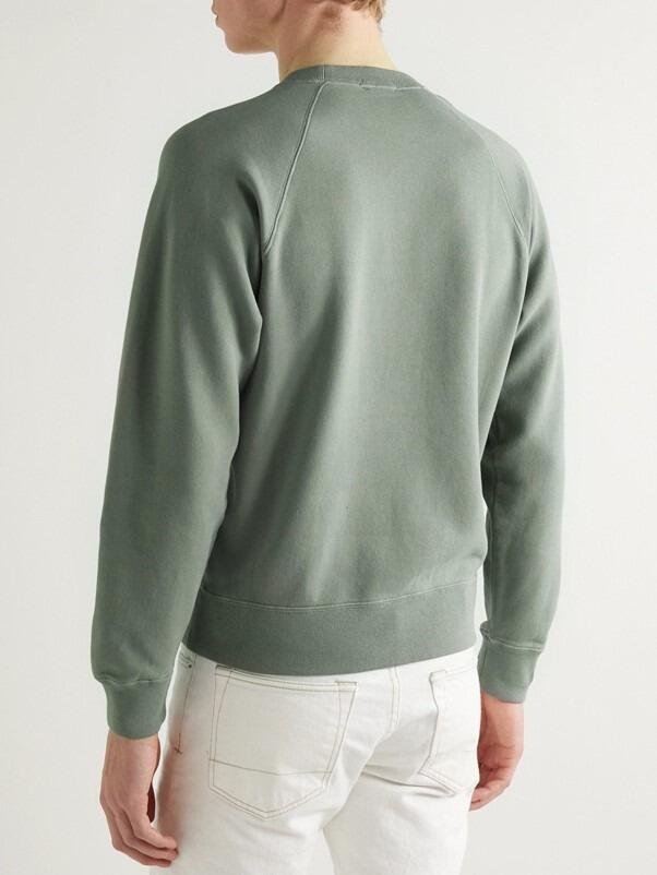TOM FORD Reglan Garment-Dyed Cotton Jersey Sweatshirt