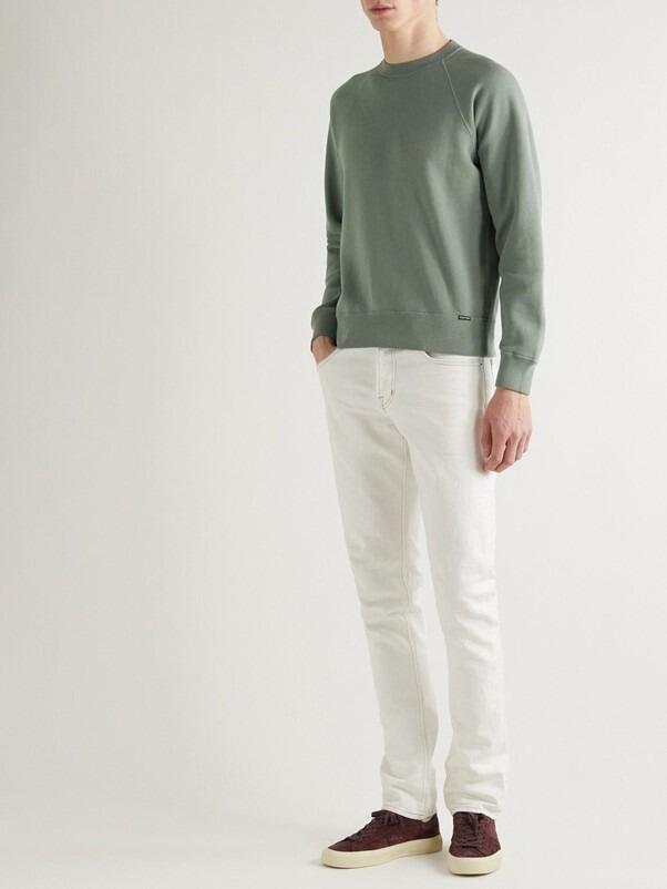 TOM FORD Reglan Garment-Dyed Cotton Jersey Sweatshirt