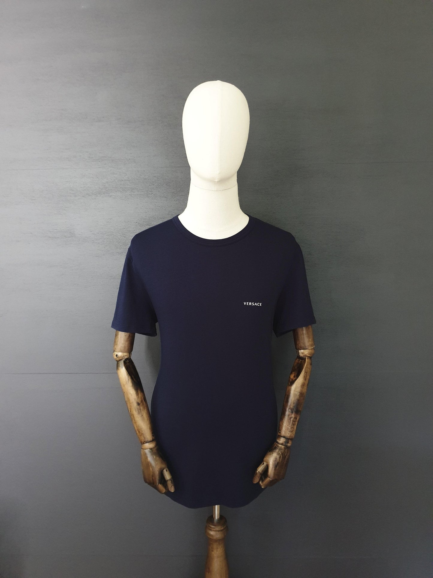 VERSACE Essentials Logo Navy T-Shirt