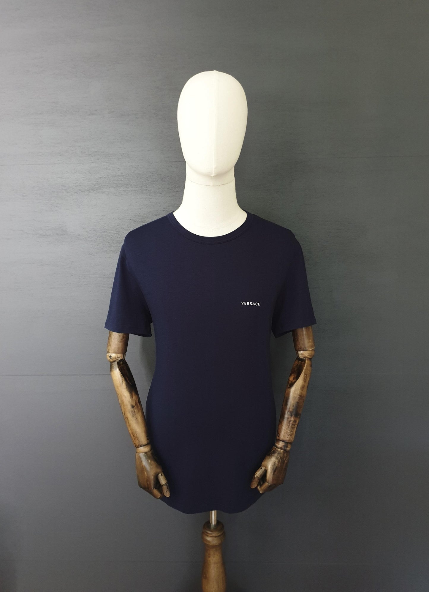 VERSACE Essentials Logo Navy T-Shirt