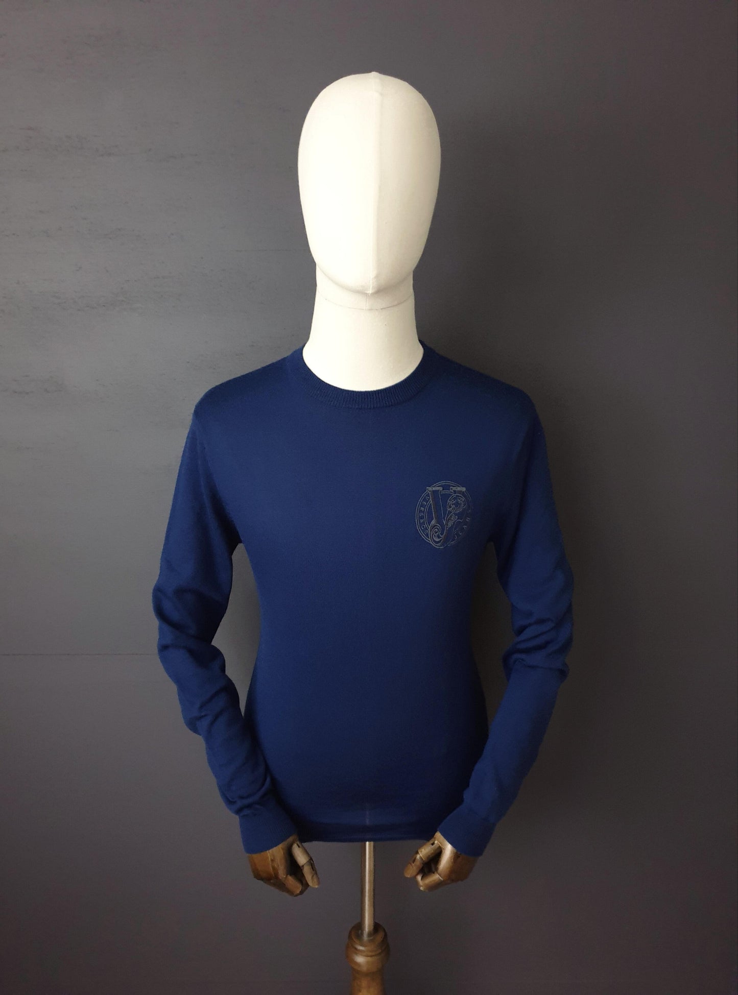 VERSACE Jeans Chest Logo Crew Neck Jumper