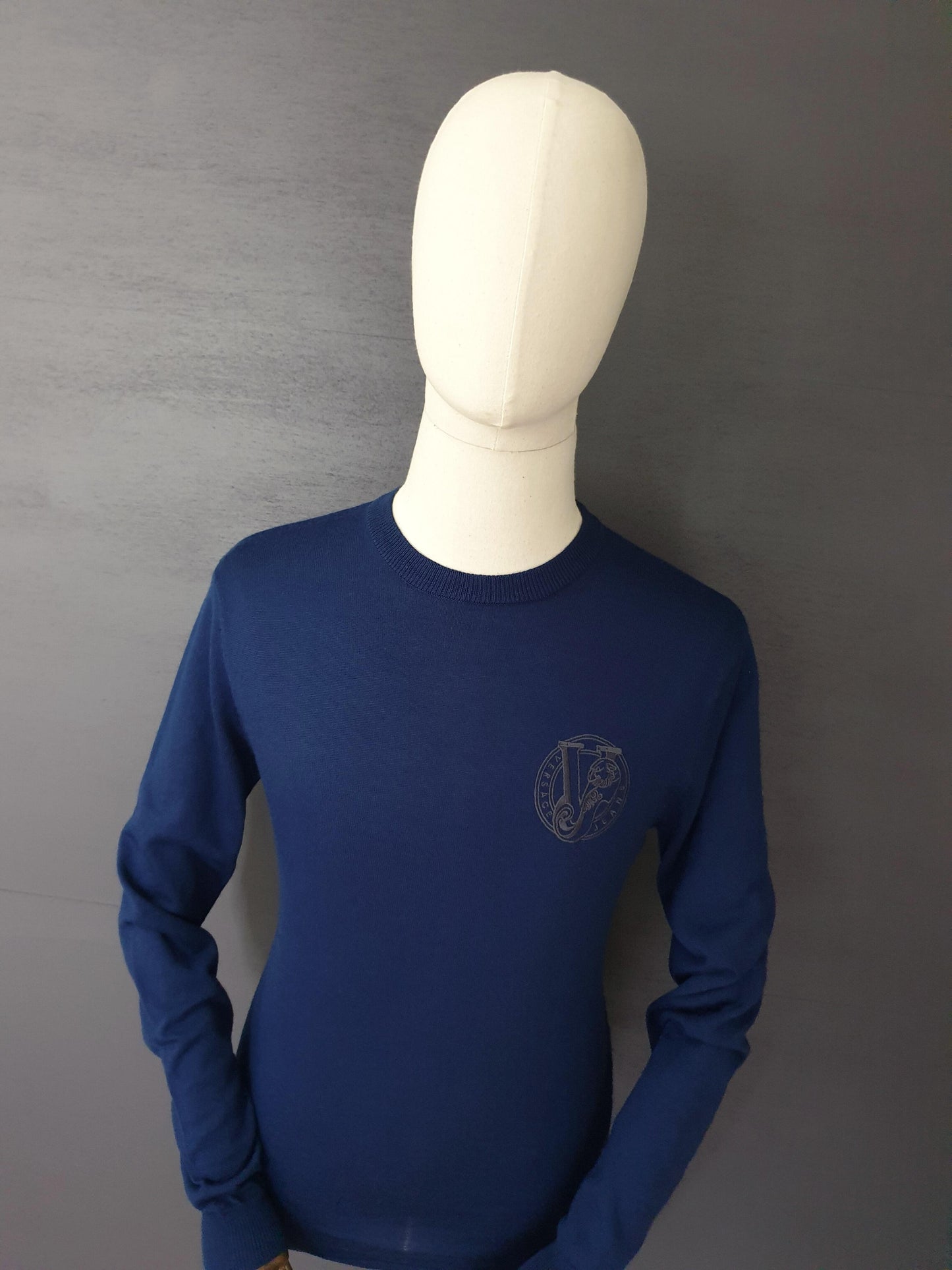 VERSACE Jeans Chest Logo Crew Neck Jumper