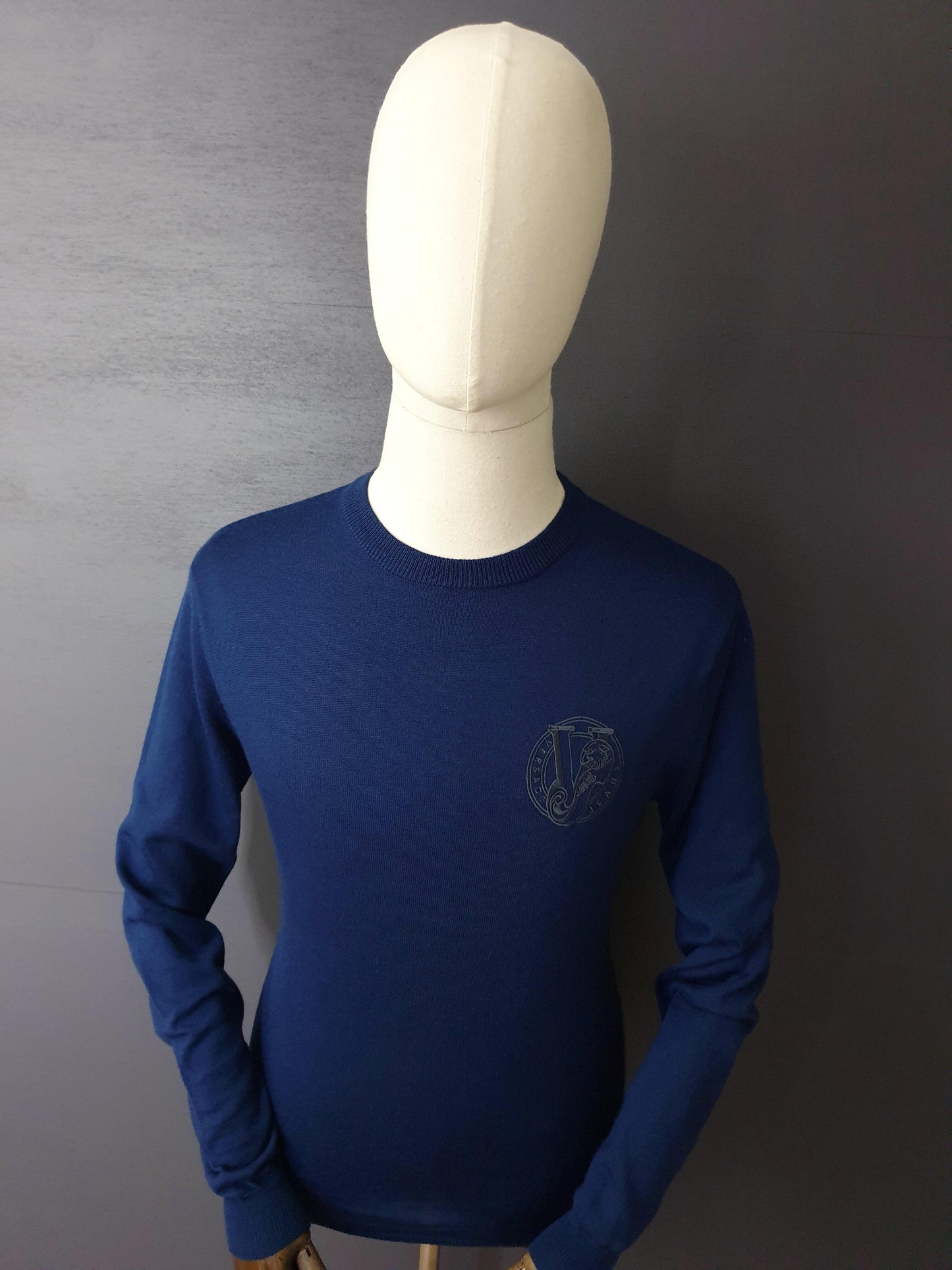 VERSACE Jeans Chest Logo Crew Neck Jumper