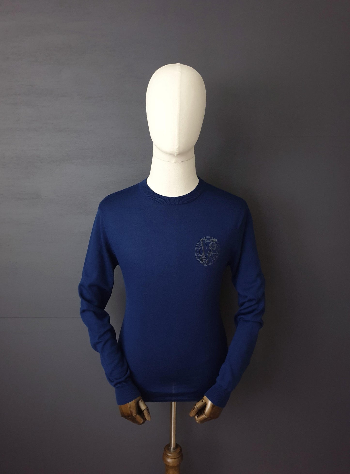 VERSACE Jeans Chest Logo Crew Neck Jumper