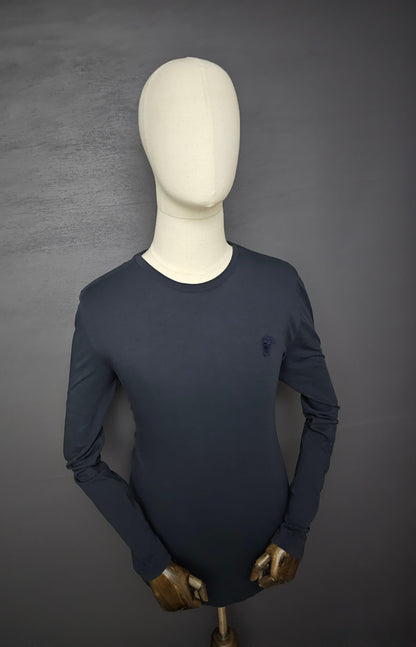 VERSACE Collection Medusa Embroidered Long-Sleeve T-Shirt
