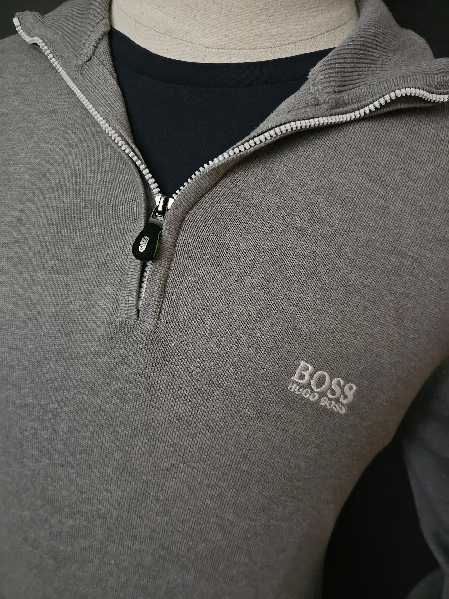 HUGO BOSS Zallo Half-Zip Cotton Sweater