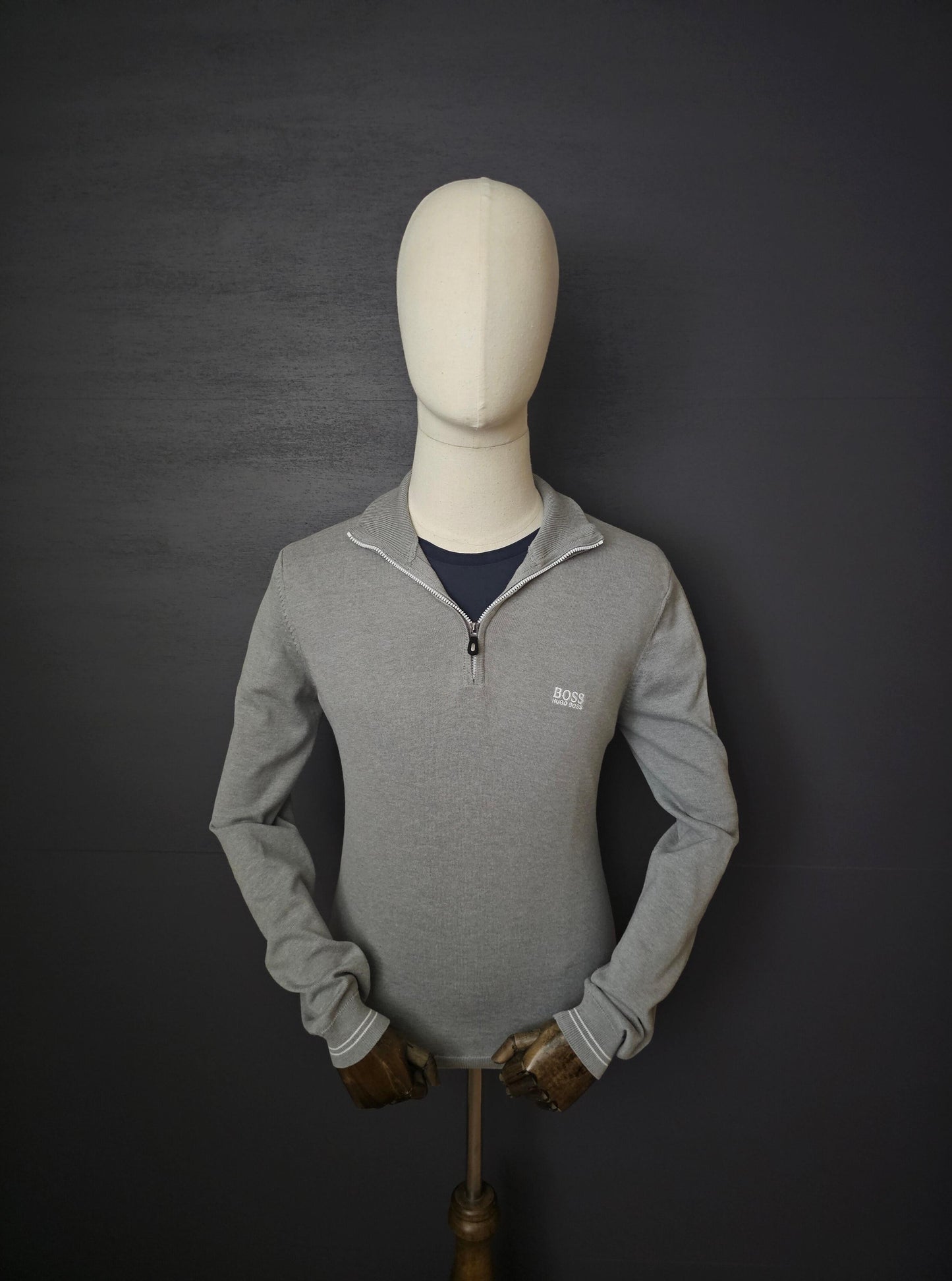 HUGO BOSS Zallo Half-Zip Cotton Sweater