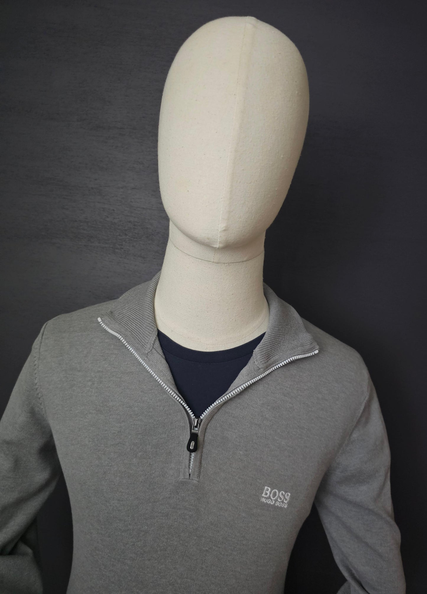 HUGO BOSS Zallo Half-Zip Cotton Sweater