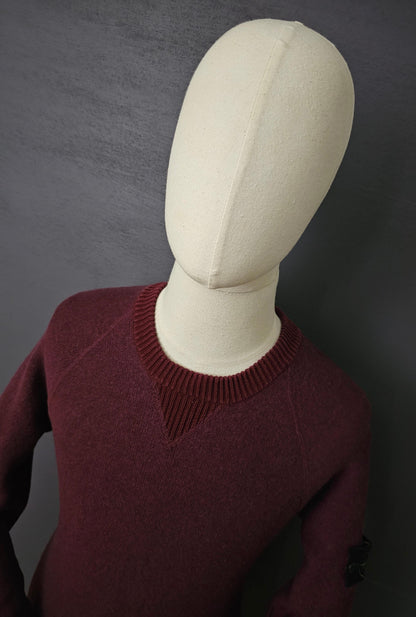 STONE ISLAND Logo Patch Knitted Wool Sweater