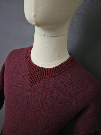 STONE ISLAND Logo Patch Knitted Wool Sweater