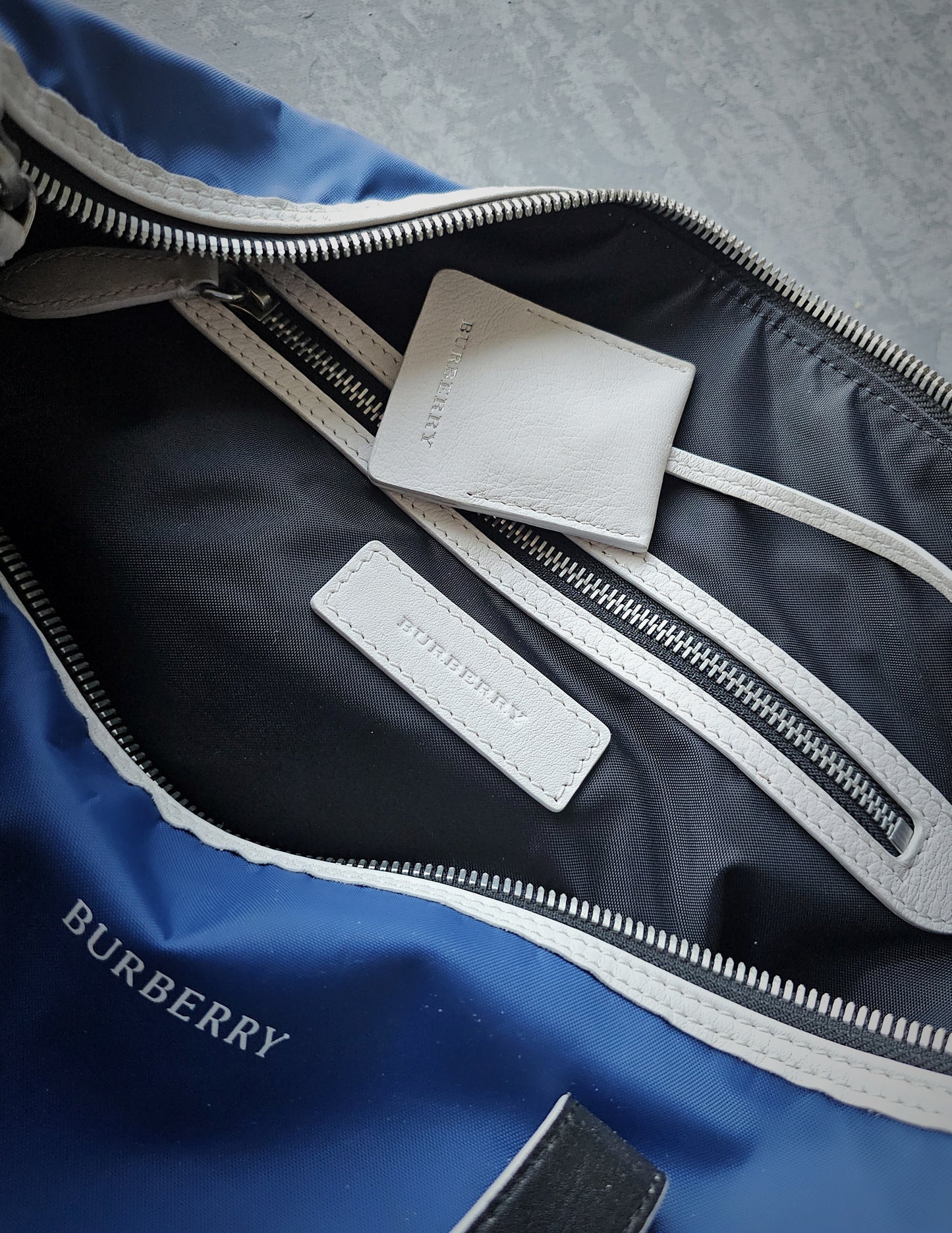 BURBERRY Nylon Kennedy Duffle Bag