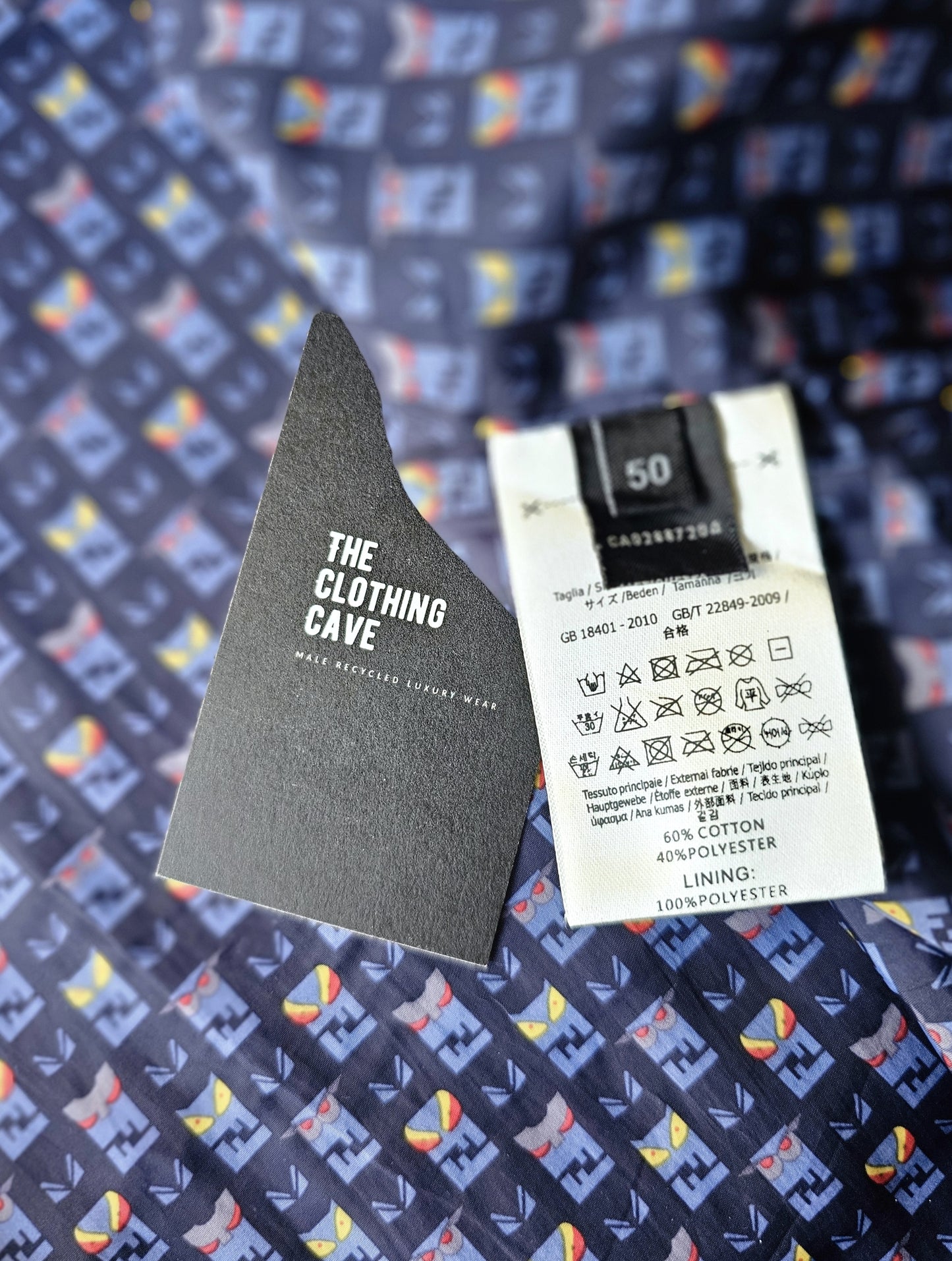 FENDI Retro Monster Eye Monogram Windproof Shell Jacket