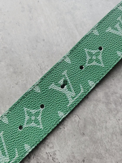 LOUIS VUITTON LV Monogram 40mm Reversible Green Belt