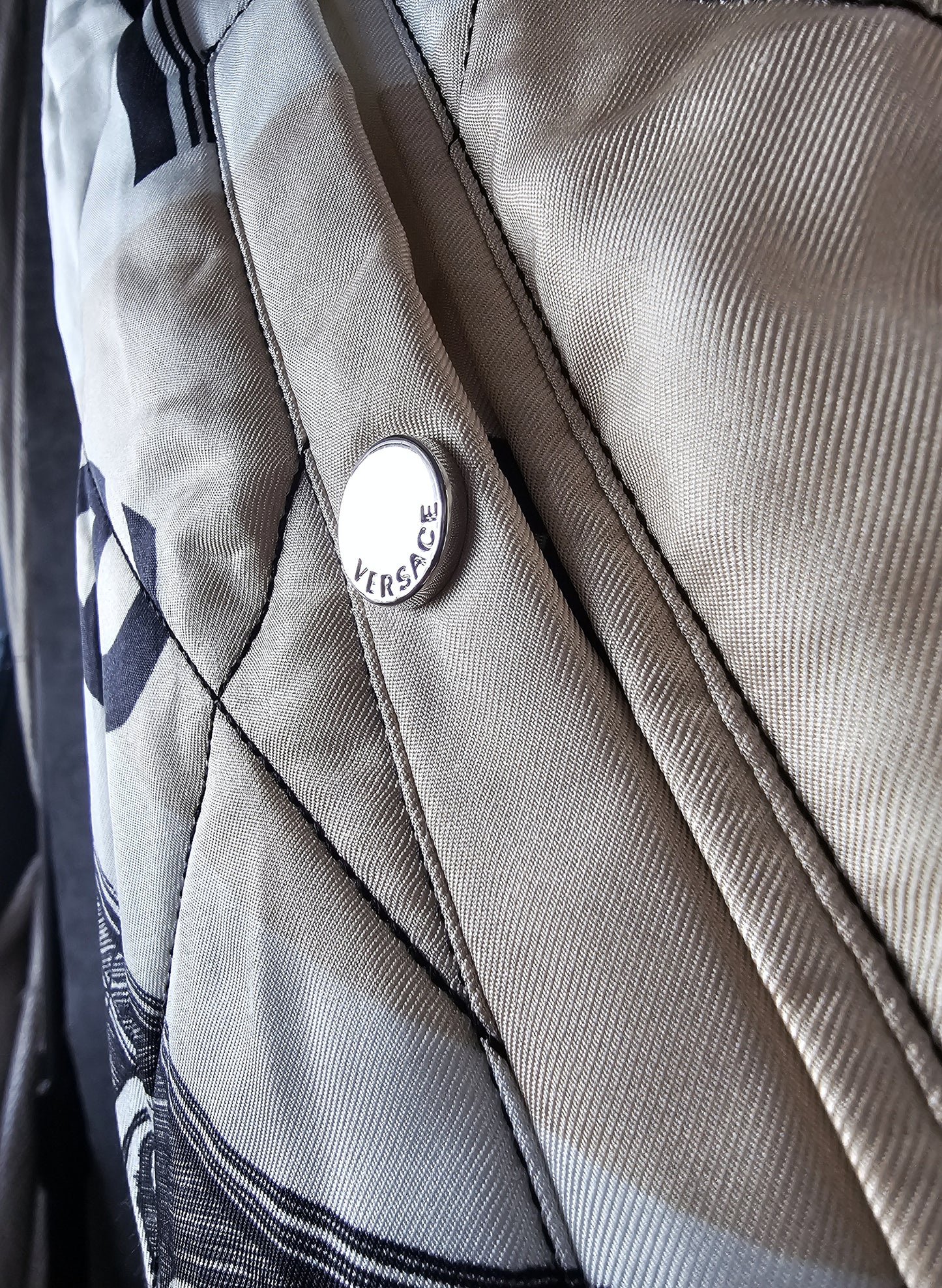 VERSACE Bauhaus Print Baroque Silk Bomber