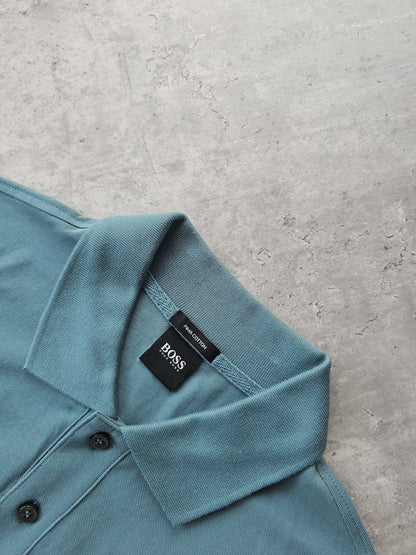HUGO BOSS Turquoise Piro Logo 447 Polo Shirt