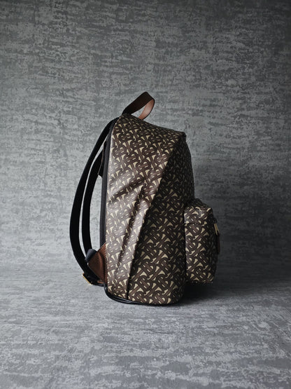 BURBERRY TB E-Canvas Monogram striped backpack